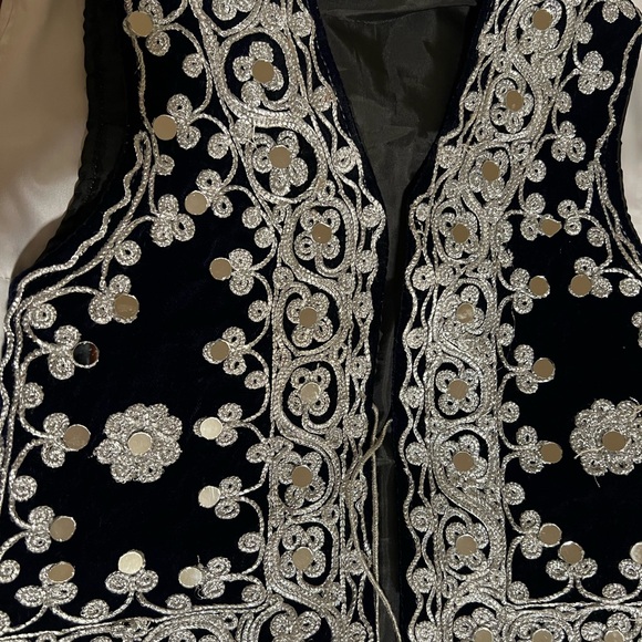 Black Vest with Silver Embroidery - Picture 1 of 3